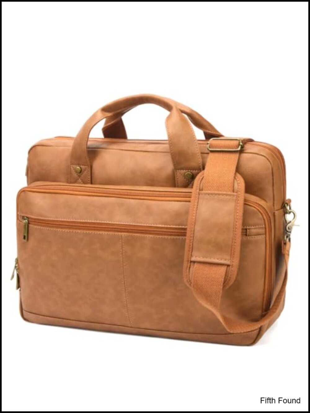 PU Leather Briefcase for Men 16 Inch Laptop Messenger Bag Crossbody Work Bag